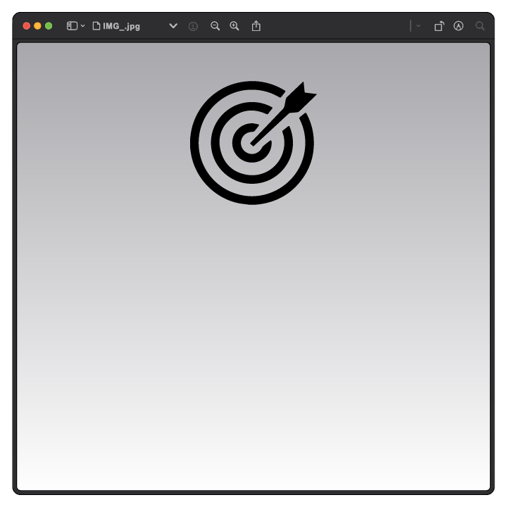 A black target icon with an arrow in the bullseye on a gray gradient background.