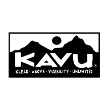 KAVU logo featuring stylized mountains and a sun, with the text Klear Above Visibility Unlimited below.