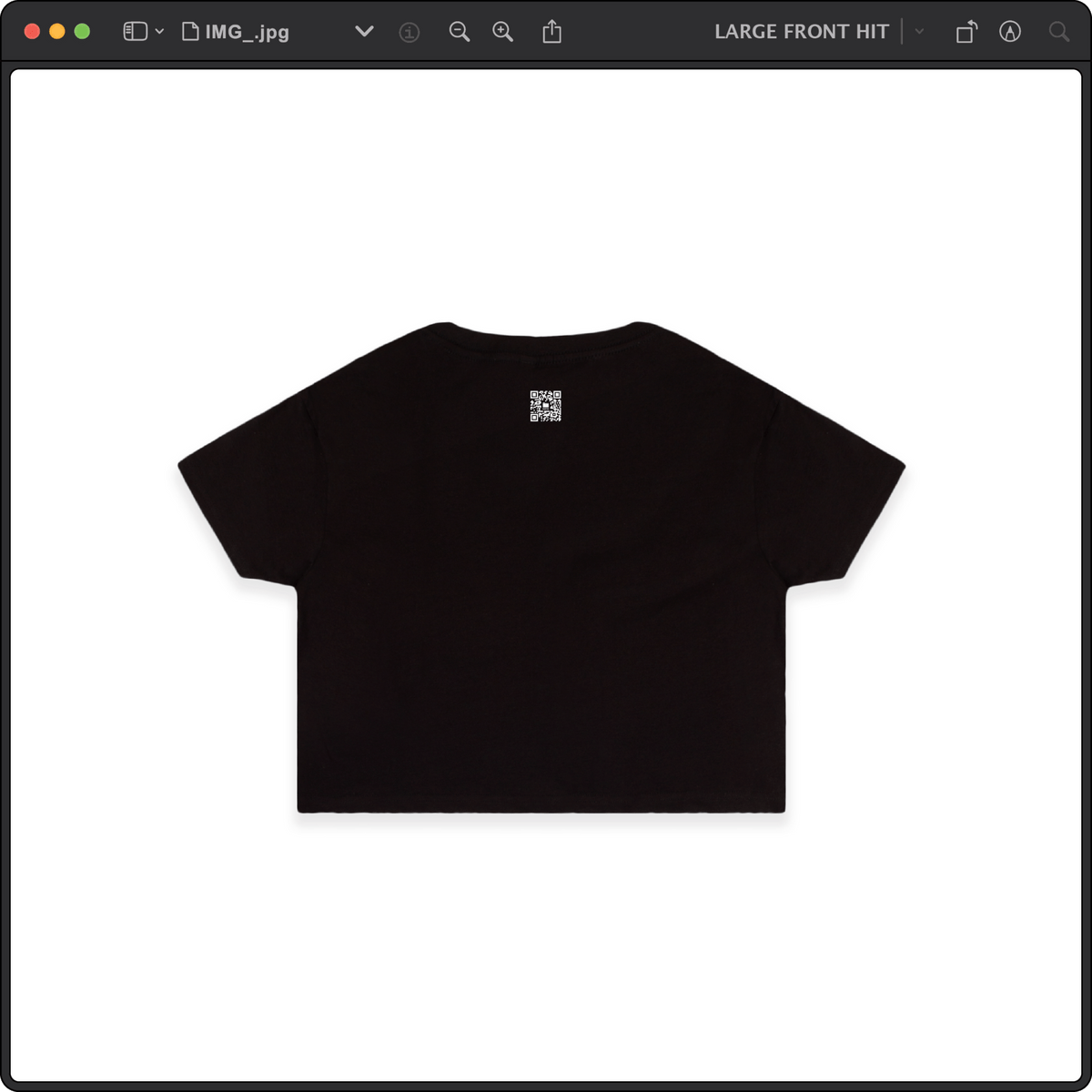 Z_DROPPED - Womens - Black - Bart Roth Crop Top. - By: Keith Kuniyuki