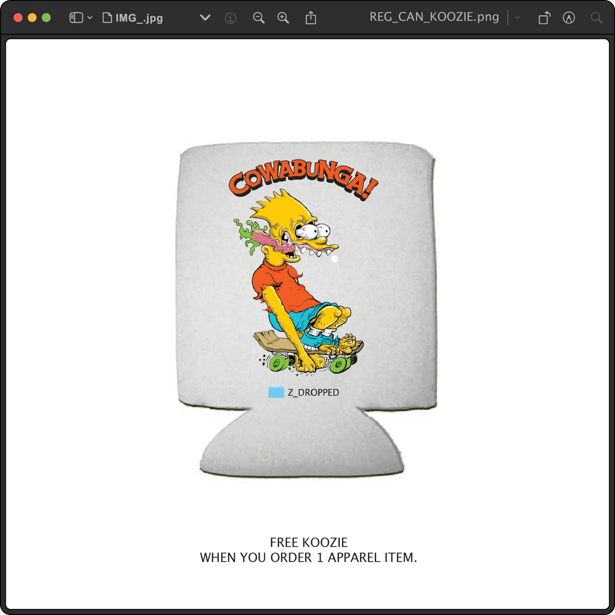 Z_DROPPED - Mens, Unisex, Women - Bart Roth Koozie. - By: Keith Kuniyuki