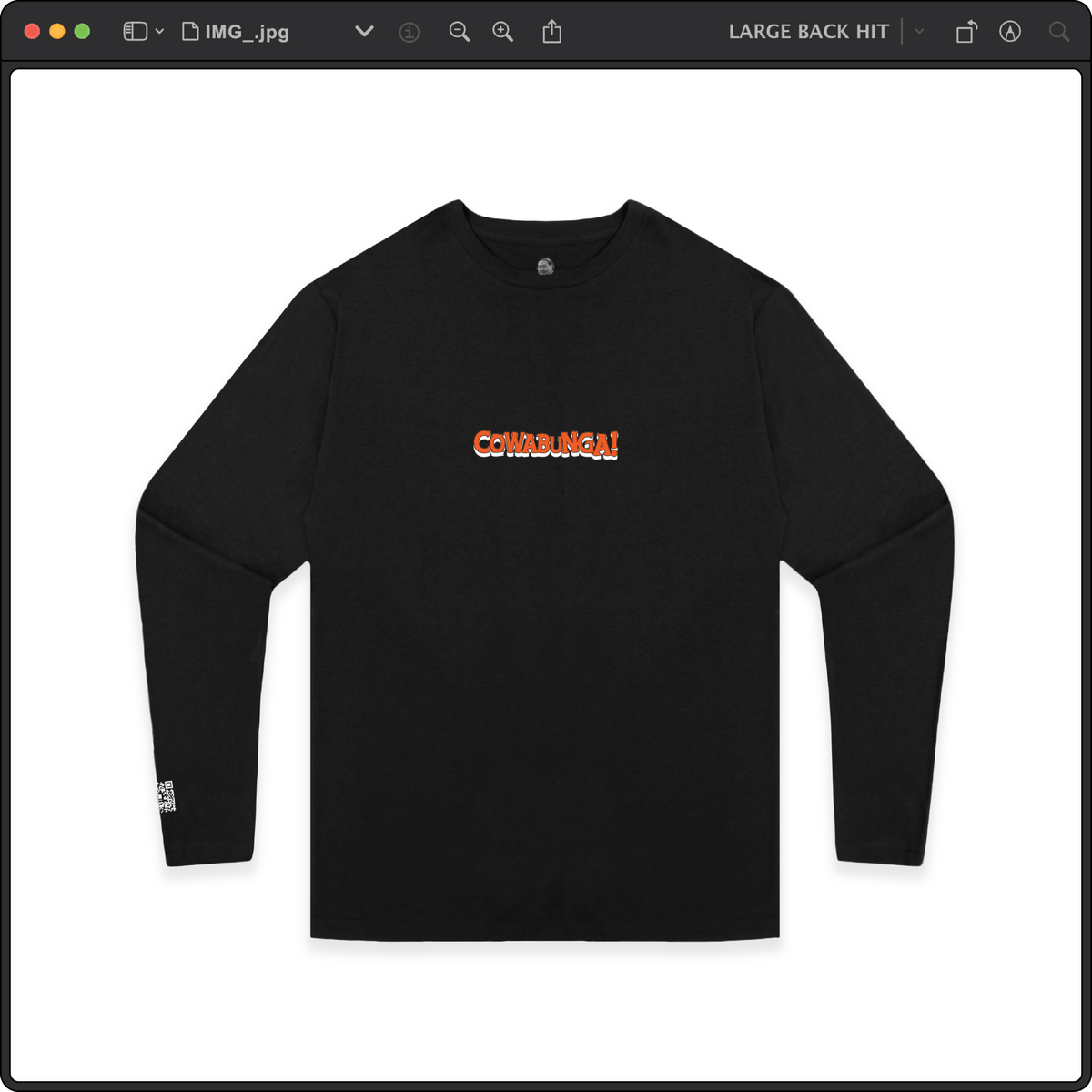 Z_DROPPED - Mens, Unisex - Black - Bart Roth Long Sleeve. - By: Keith Kuniyuki