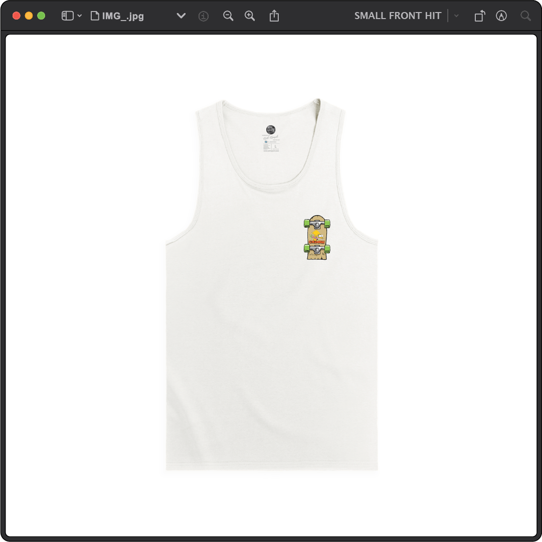 Z_DROPPED - Mens, Unisex - White - Bart Roth Tank Top. - By: Keith Kuniyuki