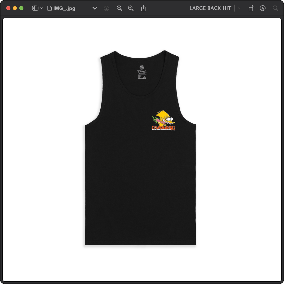 Z_DROPPED - Mens, Unisex - Black - Bart Roth Tank Top. - By: Keith Kuniyuki