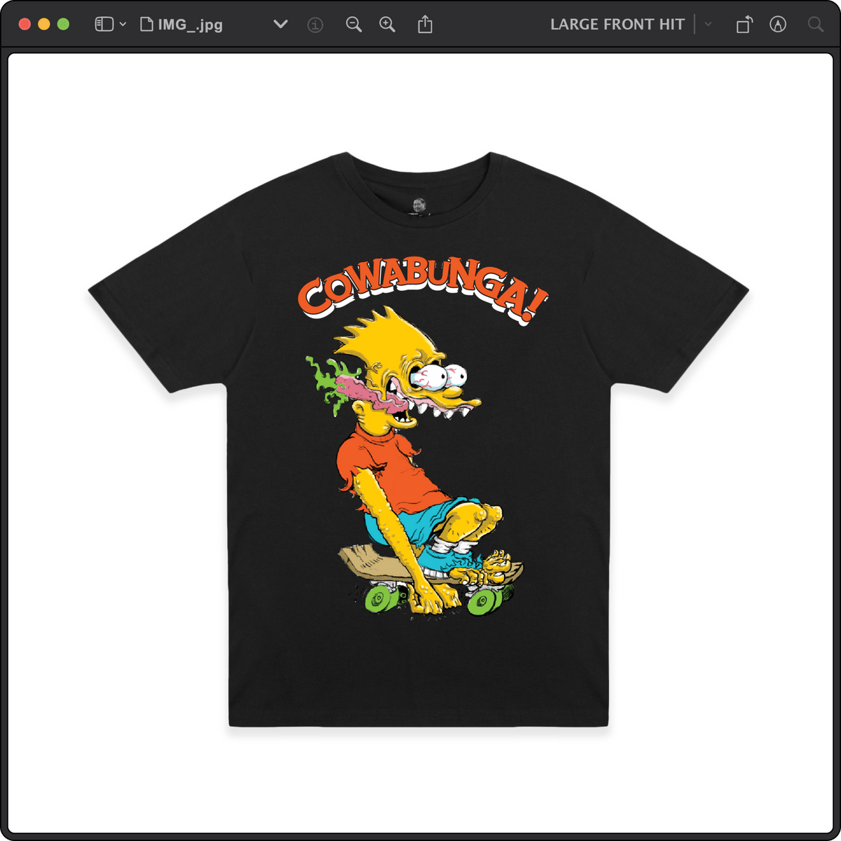 Z_DROPPED - Mens, Unisex - Black - Bart Roth Tee. - By: Keith Kuniyuki