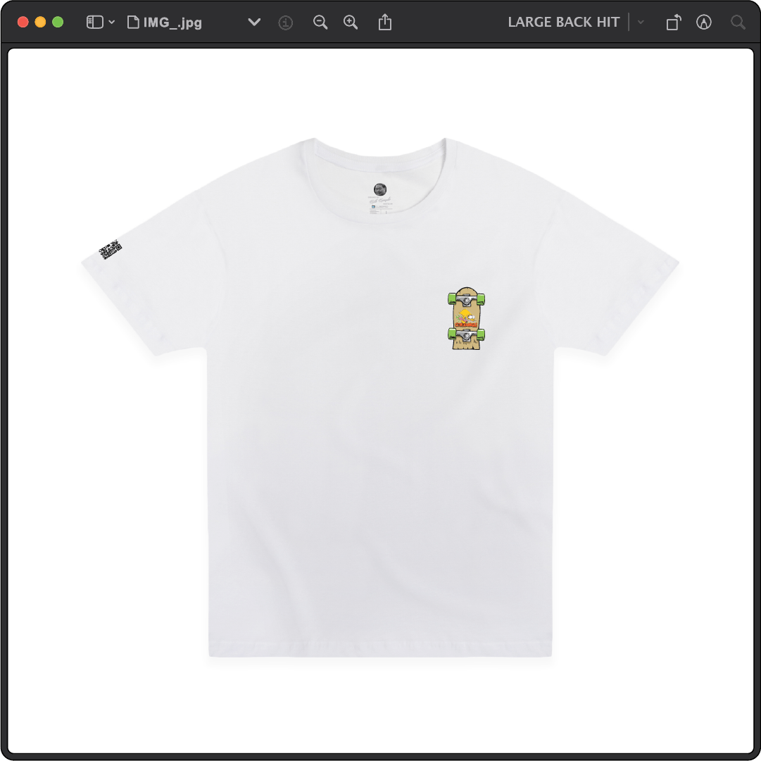 Z_DROPPED - Mens, Unisex - White - Bart Roth Tee. - By: Keith Kuniyuki