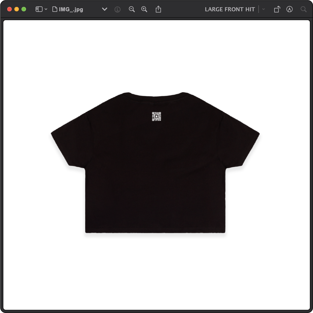 Z_DROPPED - Womens - Black - Bartsunami Crop Top. - By: Keith Kuniyuki