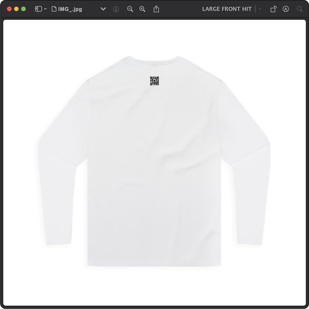 Z_DROPPED - Mens, Unisex - White - Bartsunami Long Sleeve. - By: Keith Kuniyuki