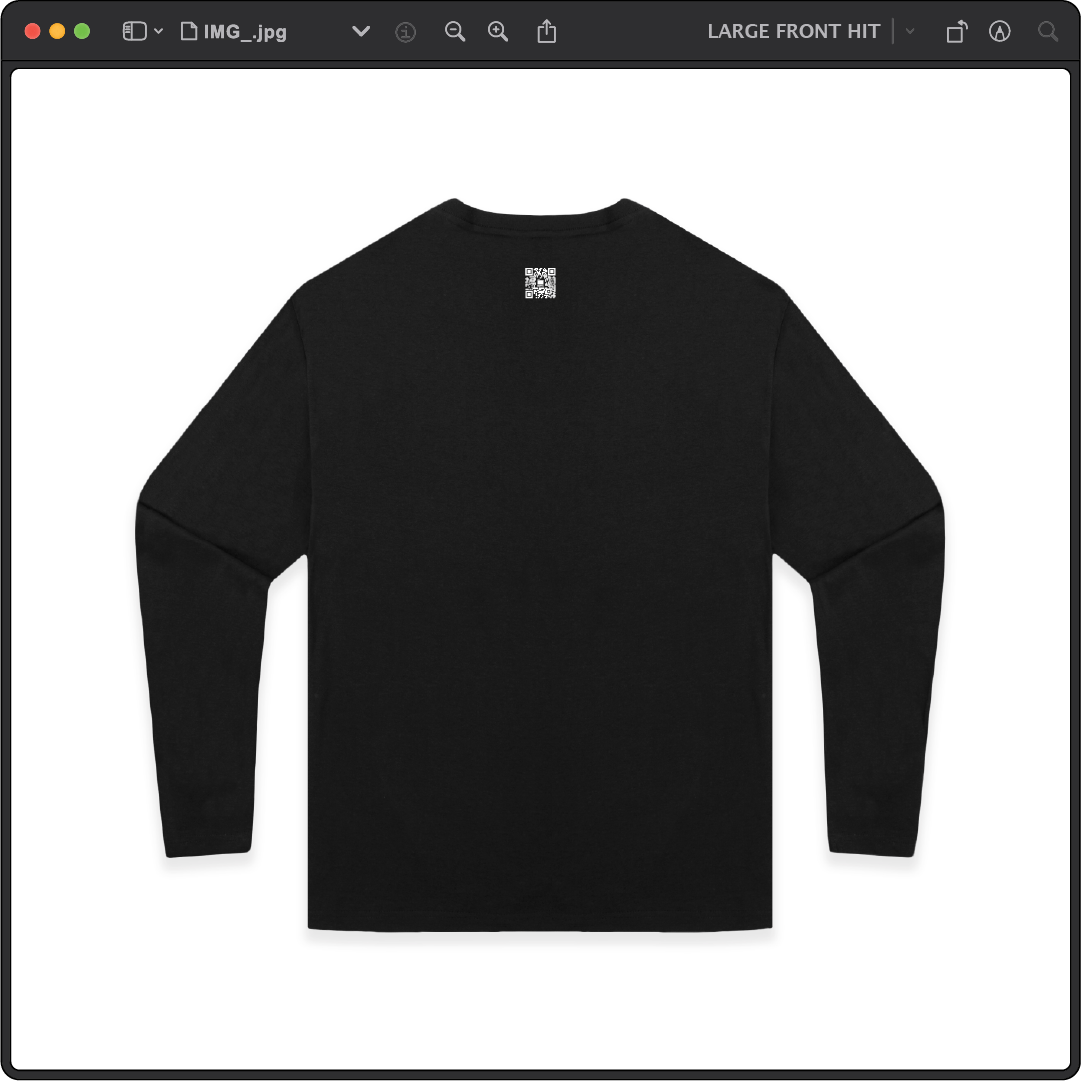 Z_DROPPED - Mens, Unisex - Black - Bartsunami Long Sleeve. - By: Keith Kuniyuki