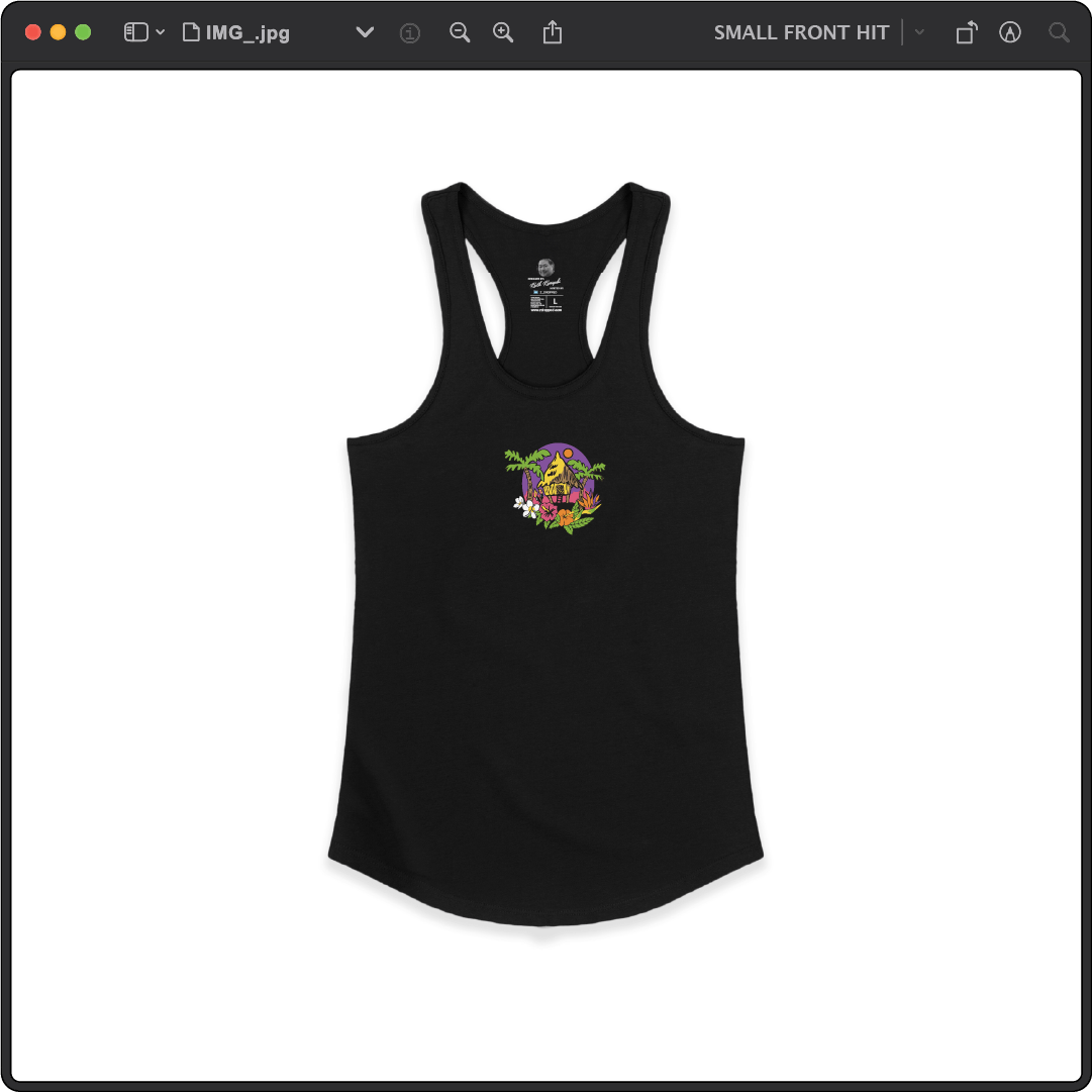 Z_DROPPED - Womens - Black - Bartsunami Racer Back Tank. - By: Keith Kuniyuki