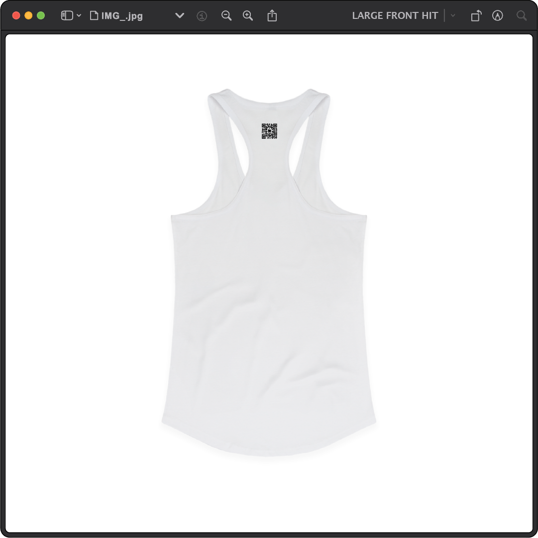 Z_DROPPED - Womens - White - Bartsunami Racer Back Tank. - By: Keith Kuniyuki