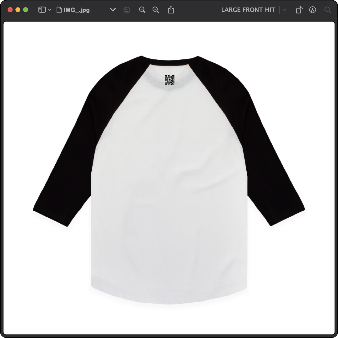 Z_DROPPED - Mens, Unisex - White / Black - Bartsunami Raglan. - By: Keith Kuniyuki