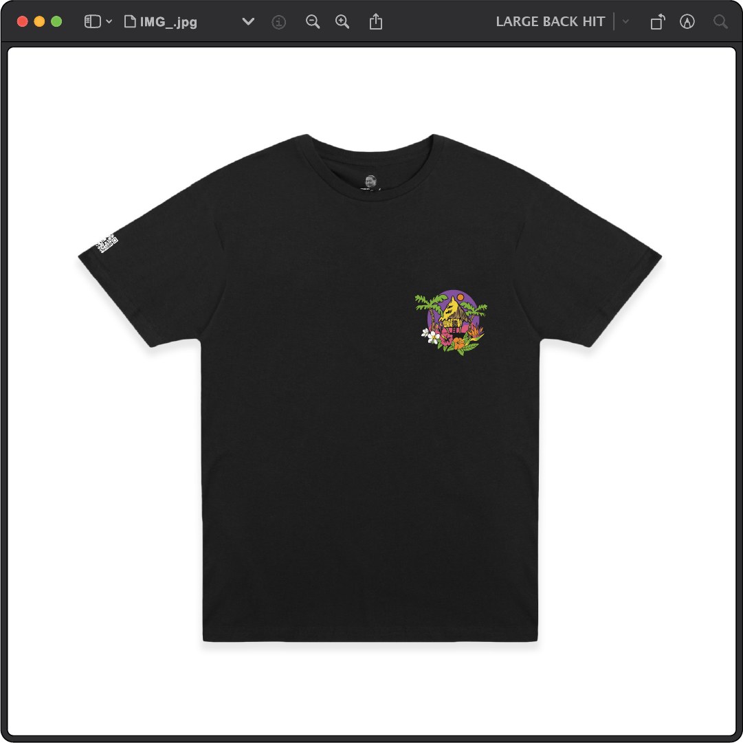 Z_DROPPED - Mens, Unisex - Black - Bartsunami Tee. - By: Keith Kuniyuki