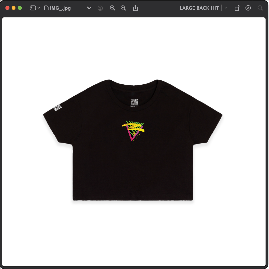 Z_DROPPED - Womens - Black - Retro Z Crop Top. - By: Z