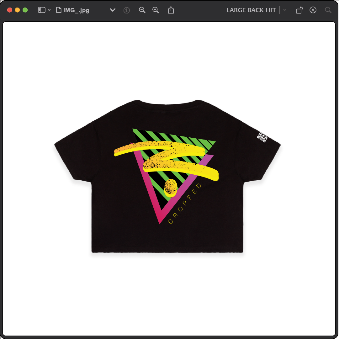 Z_DROPPED - Womens - Black - Retro Z Crop Top. - By: Z