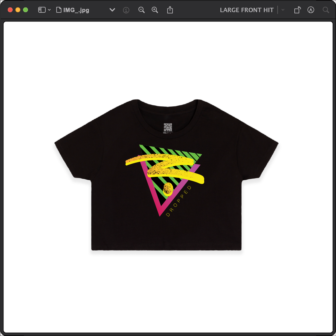 Z_DROPPED - Womens - Black - Retro Z Crop Top. - By: Z