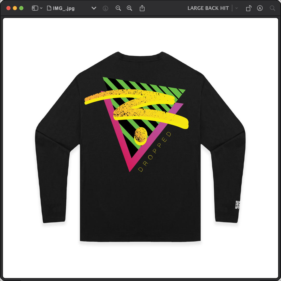 Z_DROPPED - Mens, Unisex - Black - Retro Z Long Sleeve. - By: Z