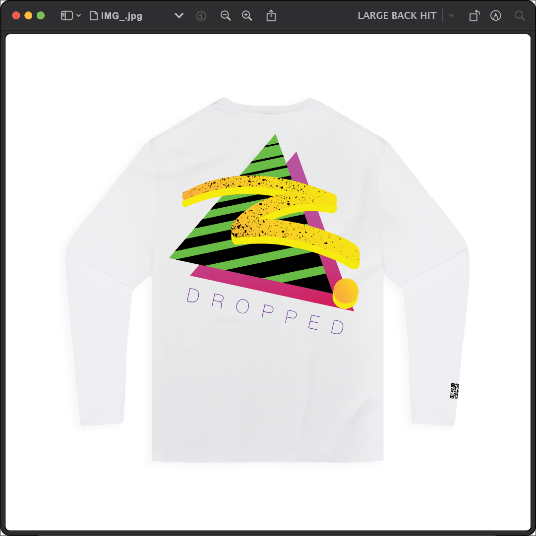 Z_DROPPED - Mens, Unisex - White - Retro Z Long Sleeve. - By: Z