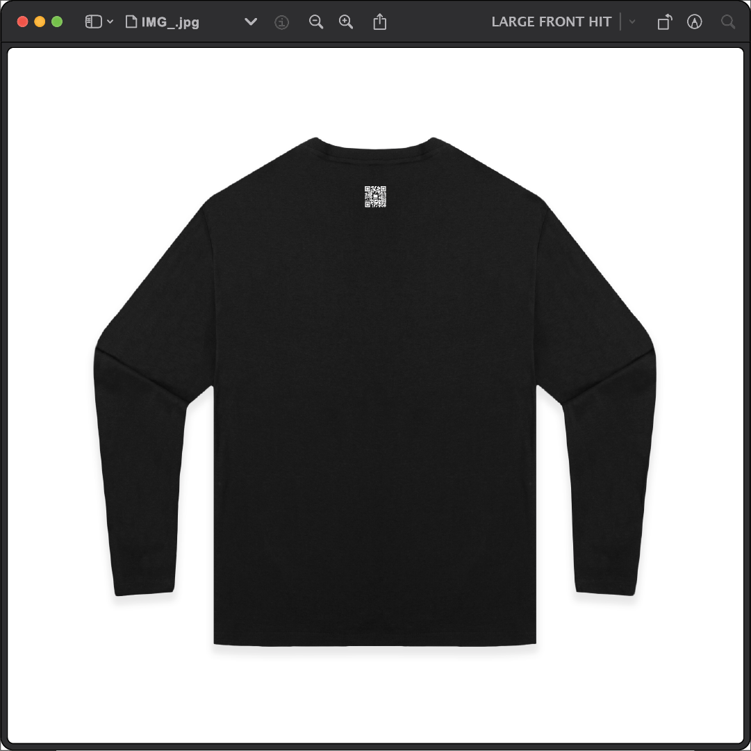 Z_DROPPED - Mens, Unisex - Black - Retro Z Long Sleeve. - By: Z