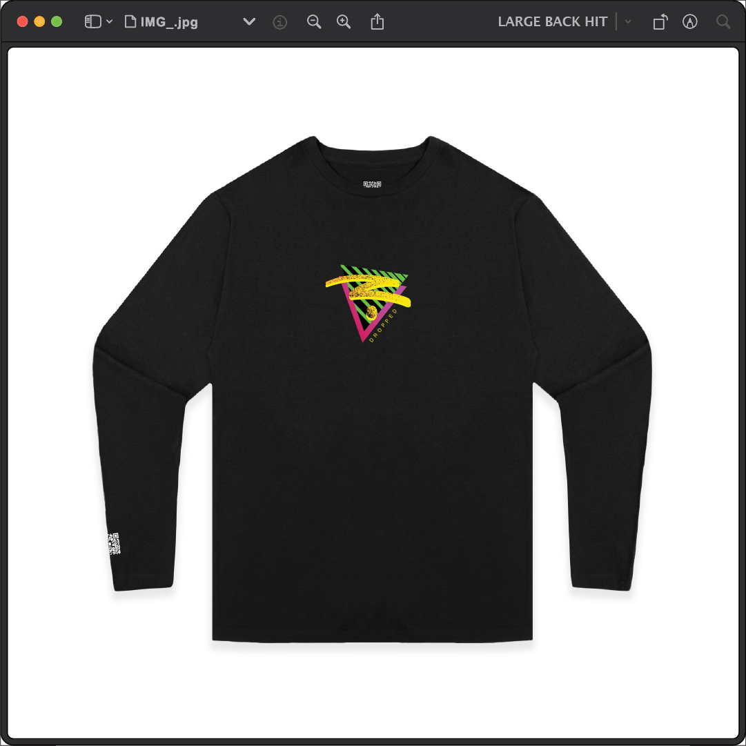 Z_DROPPED - Mens, Unisex - Black - Retro Z Long Sleeve. - By: Z