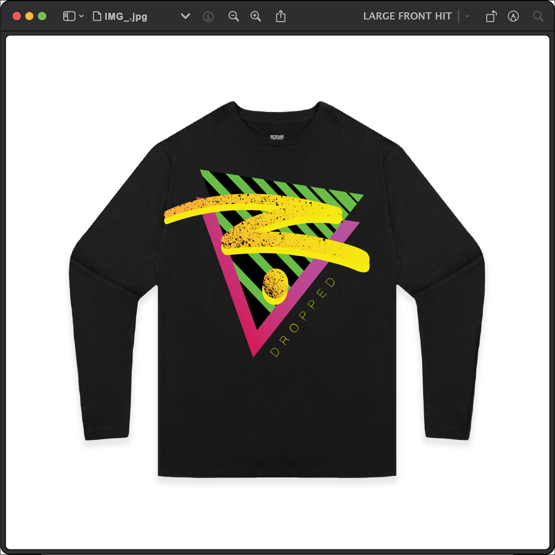 Z_DROPPED - Mens, Unisex - Black - Retro Z Long Sleeve. - By: Z