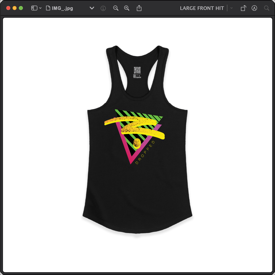 Z_DROPPED - Womens - Black - Retro Z Racer Back Tank. - By: Z