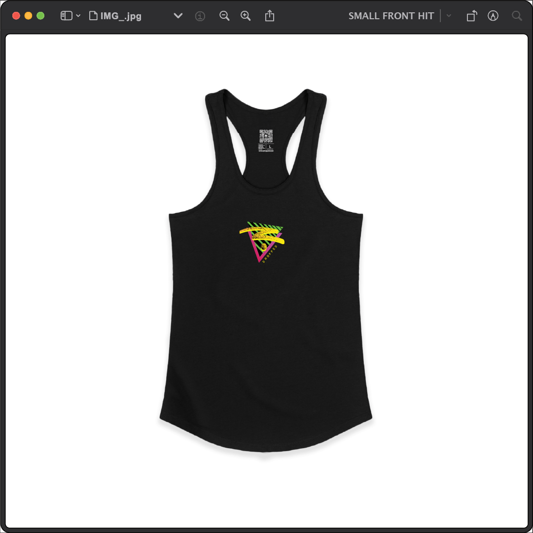 Z_DROPPED - Womens - Black - Retro Z Racer Back Tank. - By: Z