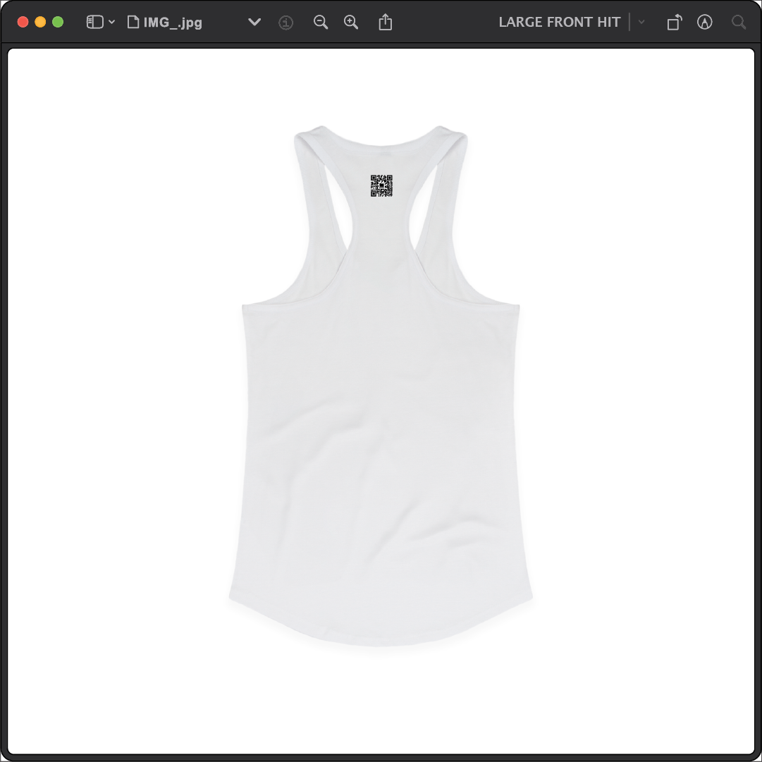 Z_DROPPED - Womens - White - Retro Z Racer Back Tank. - By: Z