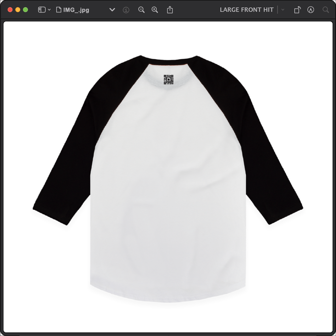 Z_DROPPED - Mens, Unisex - Black / White - Retro Z Raglan. - By: Z