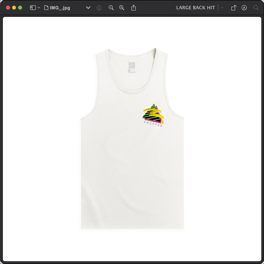 Z_DROPPED - Mens, Unisex - White - Retro Z Tank Top. - By: Z