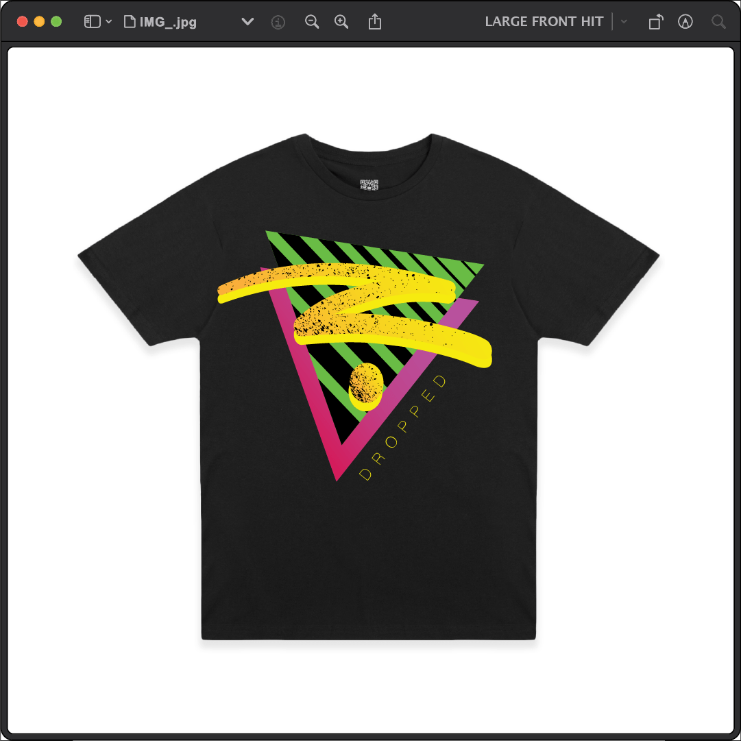 Z_DROPPED - Mens, Unisex - Black - Retro Z Tee. - By: Z