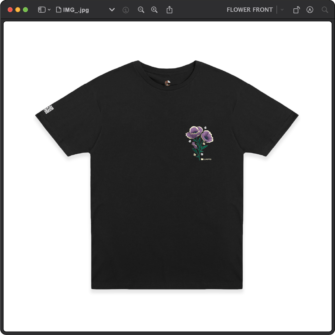 Z_DROPPED - Mens, Unisex - Black - Flor De Vida Tee. - By: Jose Hurtado