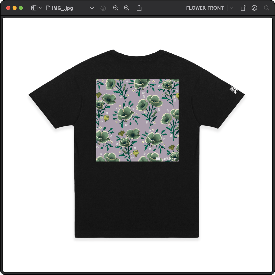 Z_DROPPED - Mens, Unisex - Black - Flor De Vida Tee. - By: Jose Hurtado