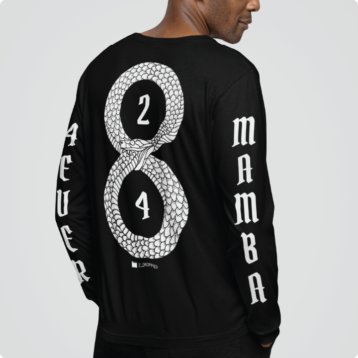 Z_DROPPED - Mens, Unisex - Black - Mamba 8/24 Long Sleeve. - By: Jose Hurtado