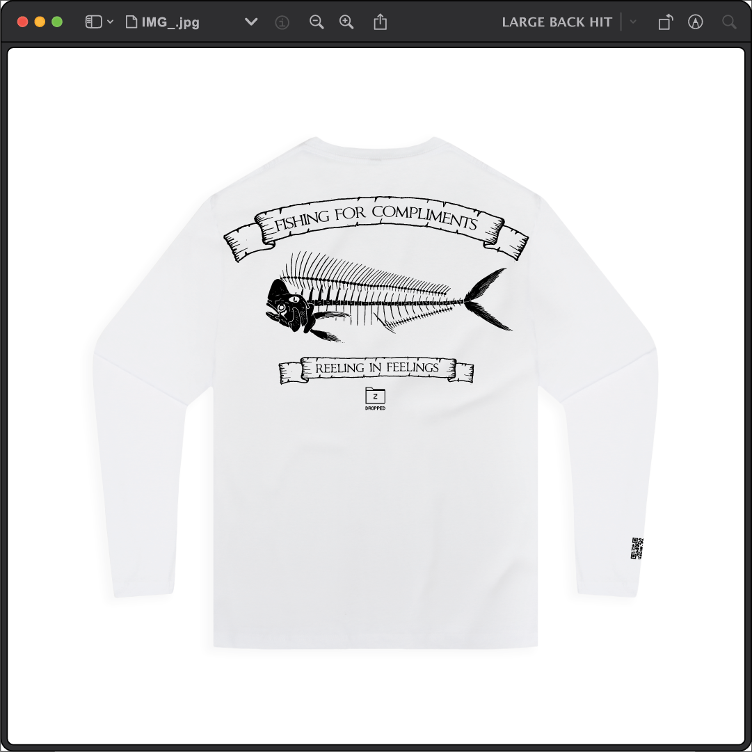 Z_DROPPED - Mens, Unisex - XS - Mahi Bones Long Sleeve. - By: Jose Hurtado