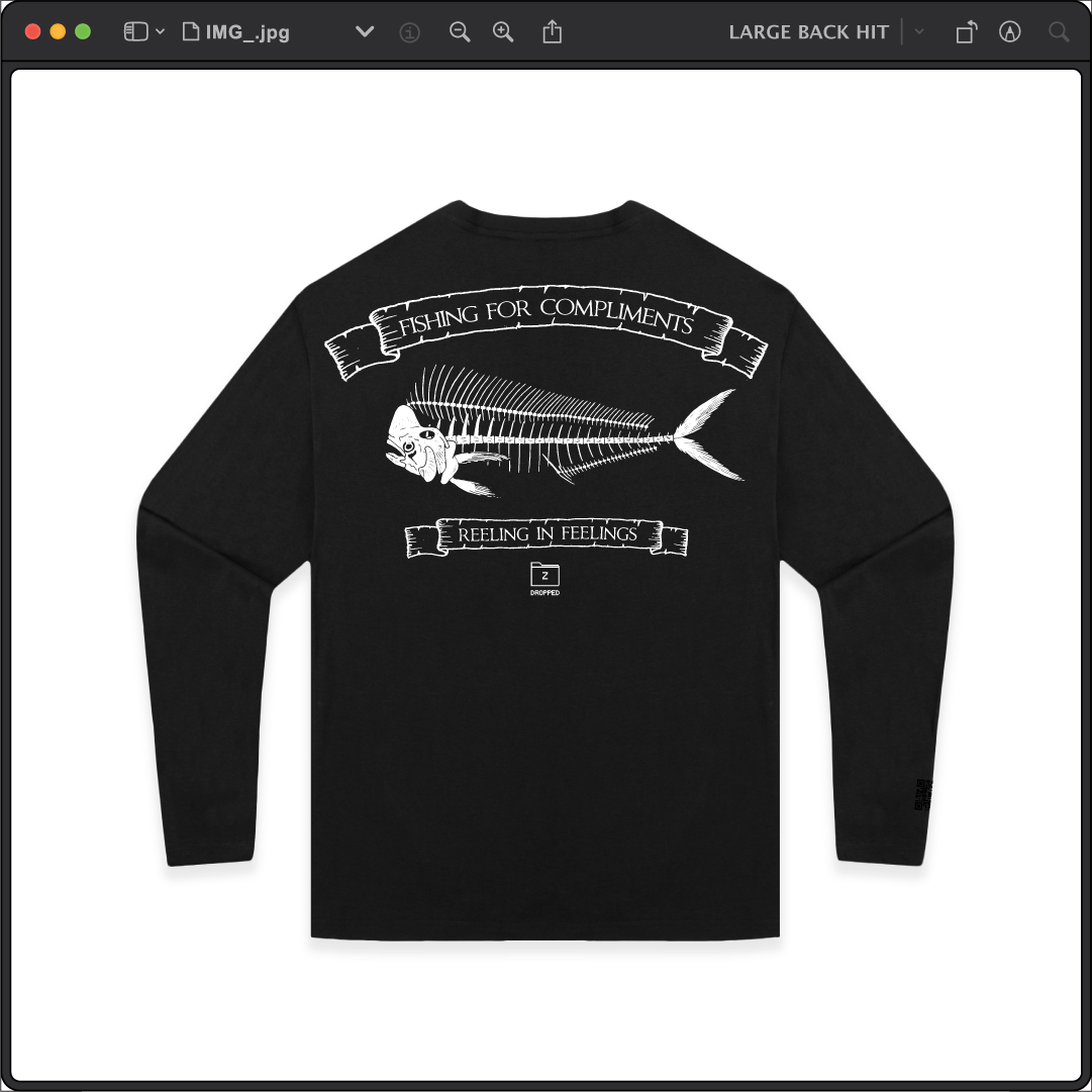 Z_DROPPED - Mens, Unisex - XS - Mahi Bones Long Sleeve. - By: Jose Hurtado