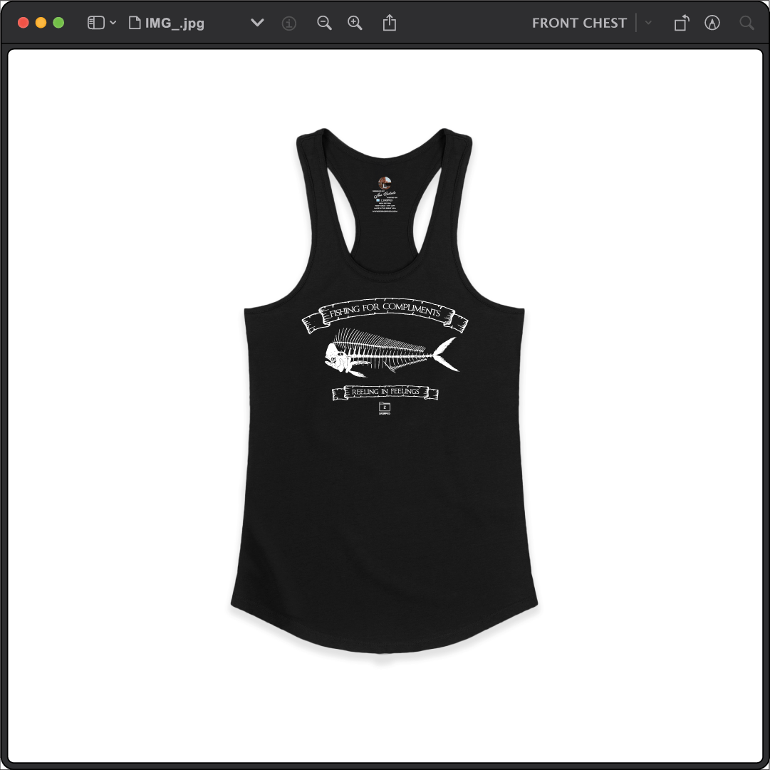 Z_DROPPED - Womens - XS - Mahi Bones Racer Back Tank. - By: Jose Hurtado