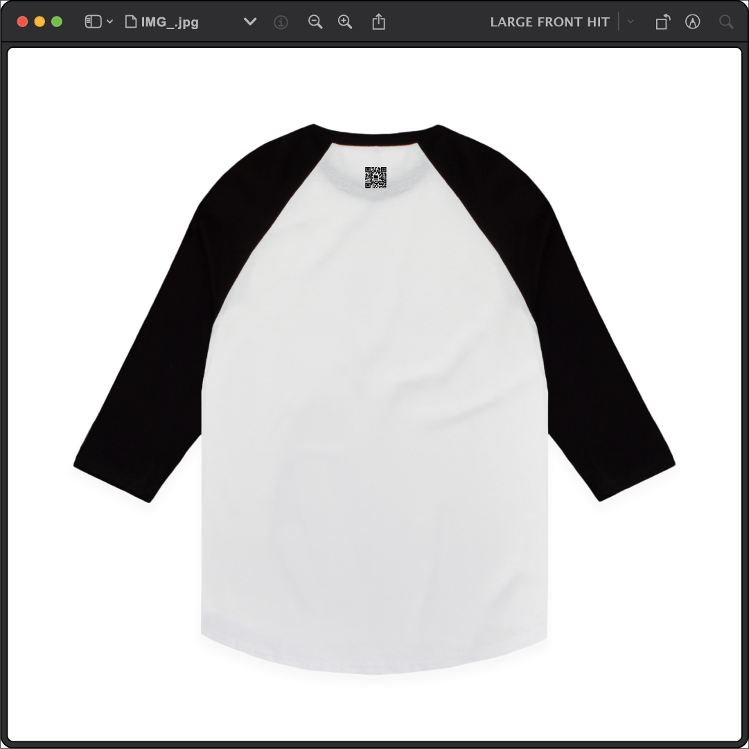 Z_DROPPED - Mens, Unisex - Black / White - Mahi Bones Raglan. - By: Jose Hurtado