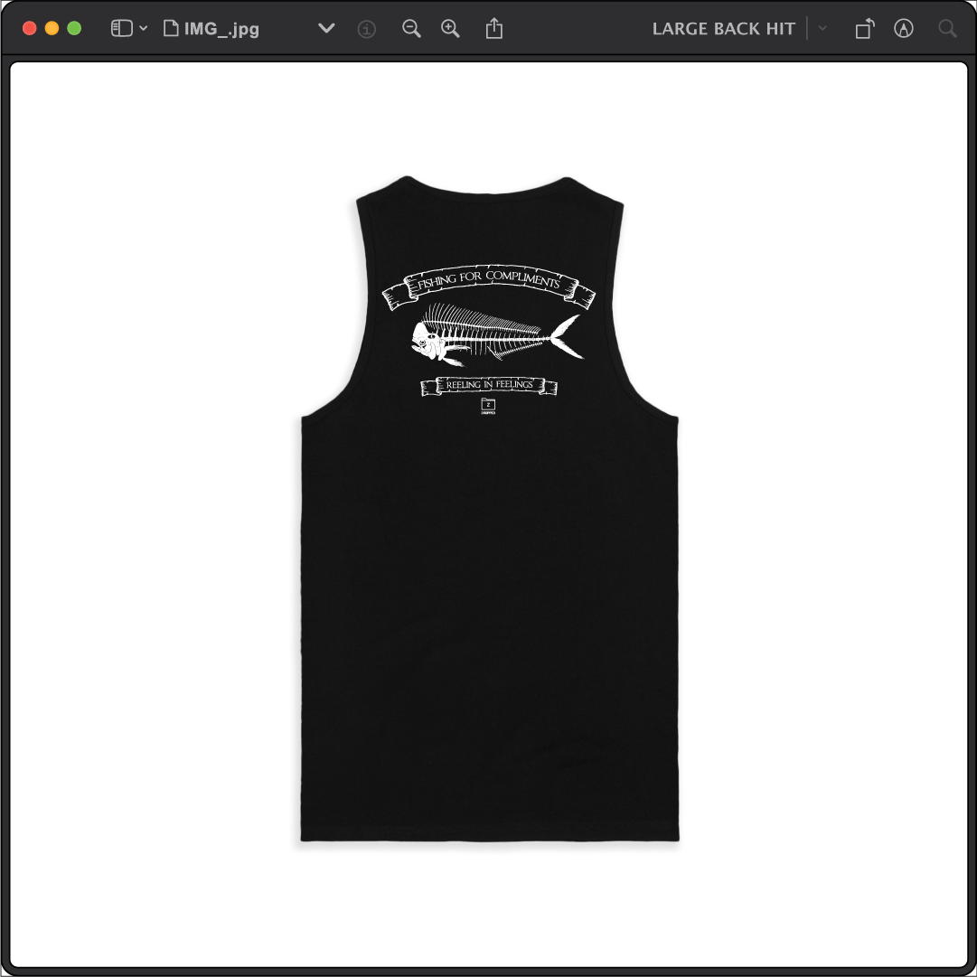 Z_DROPPED - Mens, Unisex - Black - Mahi Bones Tank Top. - By: Jose Hurtado