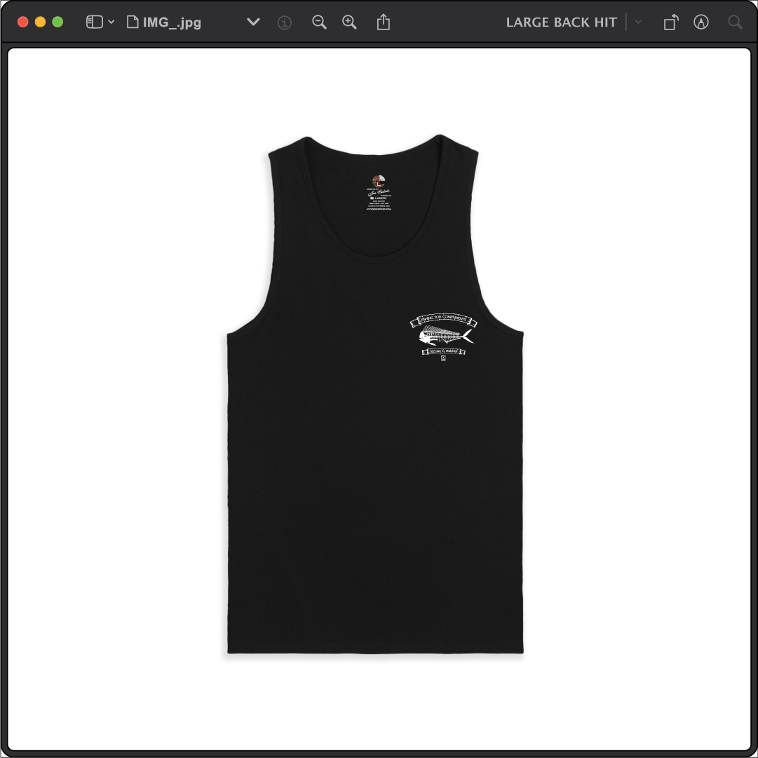 Z_DROPPED - Mens, Unisex - Black - Mahi Bones Tank Top. - By: Jose Hurtado