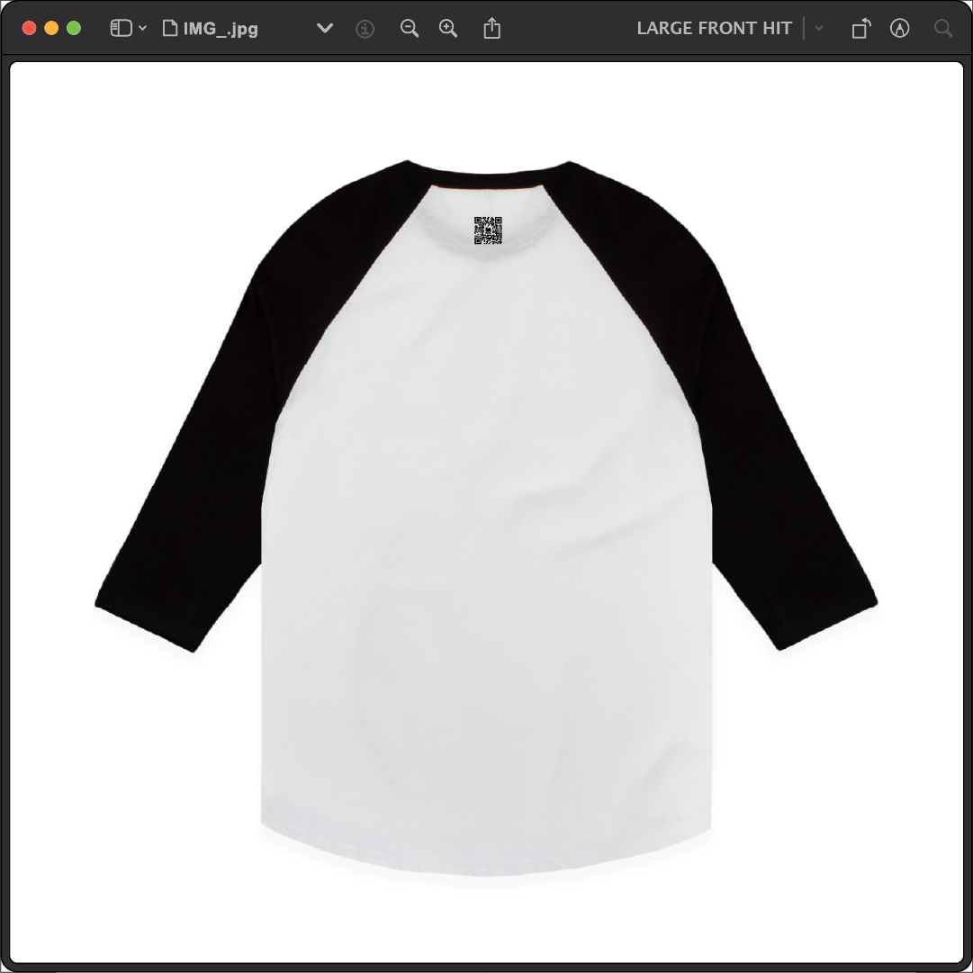 Z_DROPPED - Mens, Unisex - Black / White - Tuna Bones Raglan. - By: Jose Hurtado