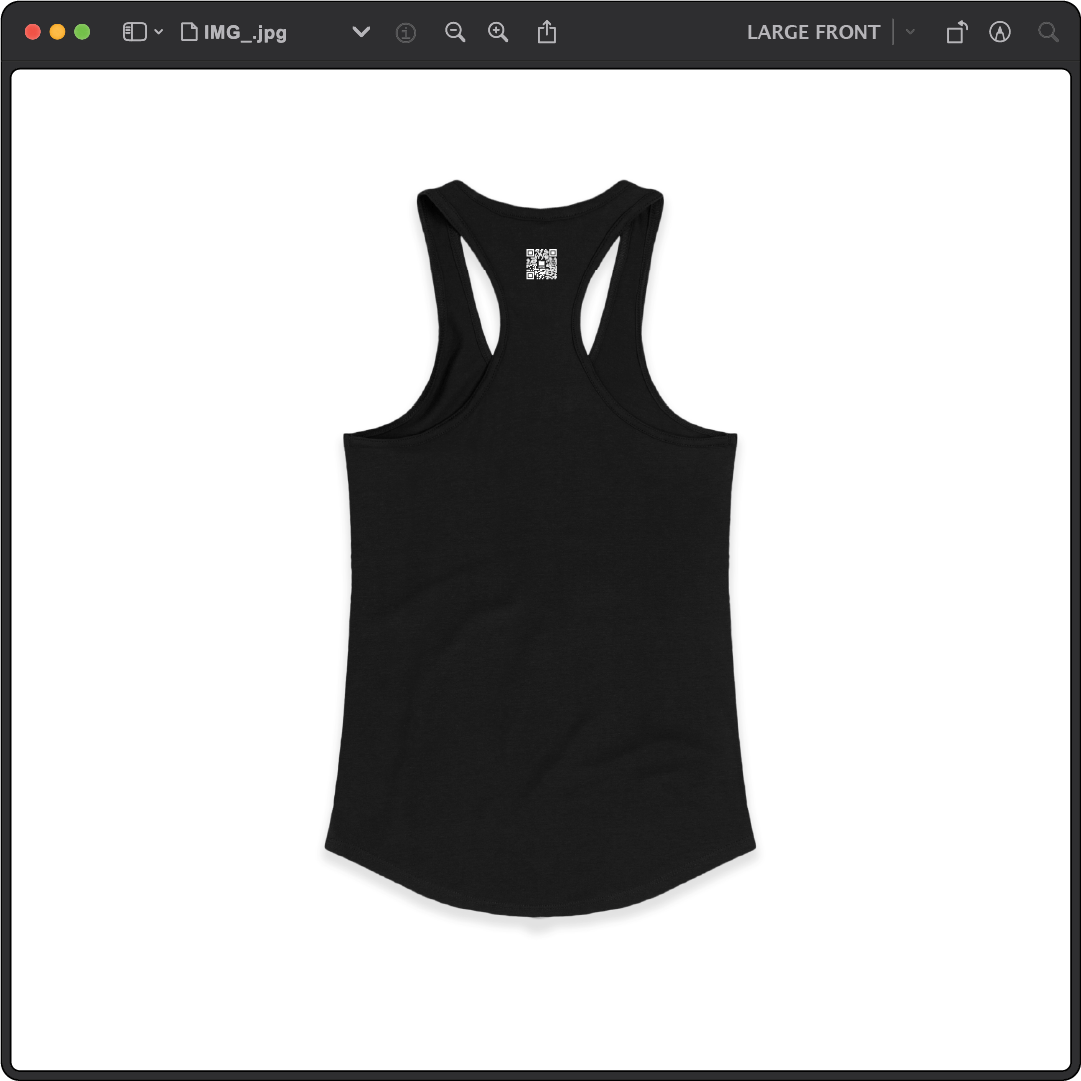 Z_DROPPED - Womens - Black - Black Cat Racer Back Tank. - By: Zed Ropped