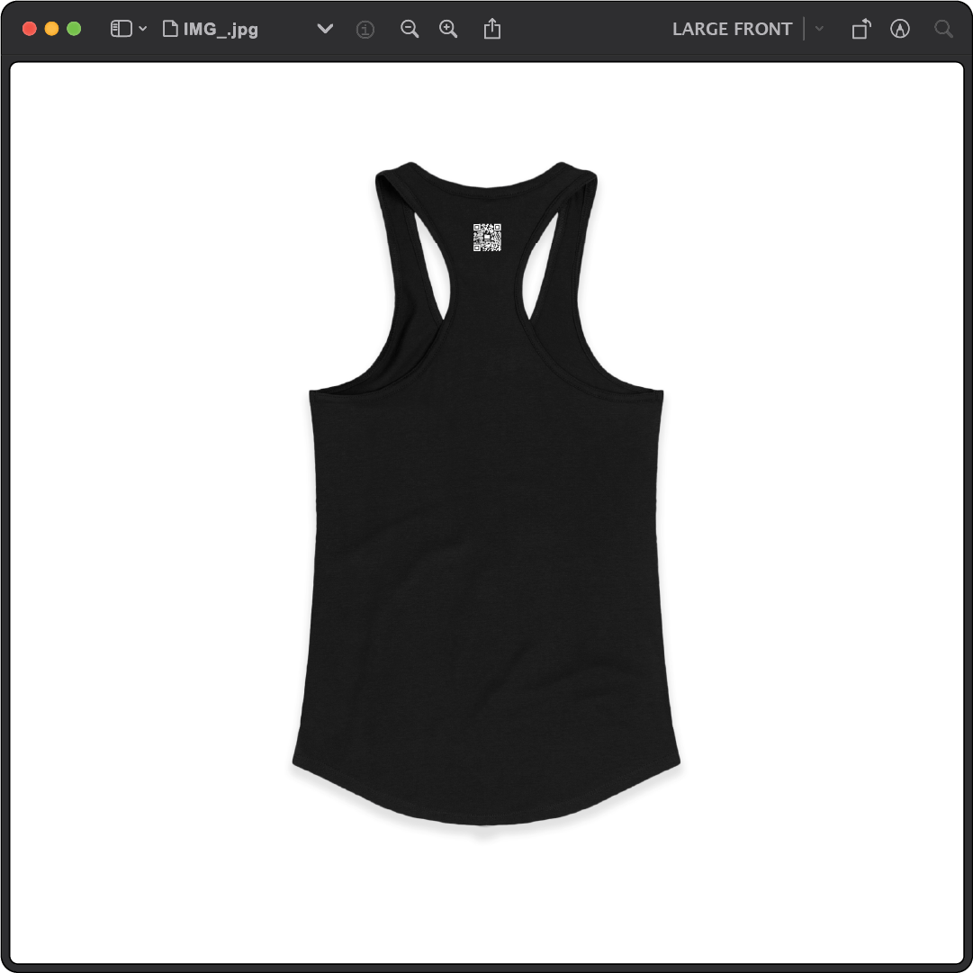 Z_DROPPED - Womens - Black - Flor De Vida Racer Back Tank. - By: Jose Hurtado