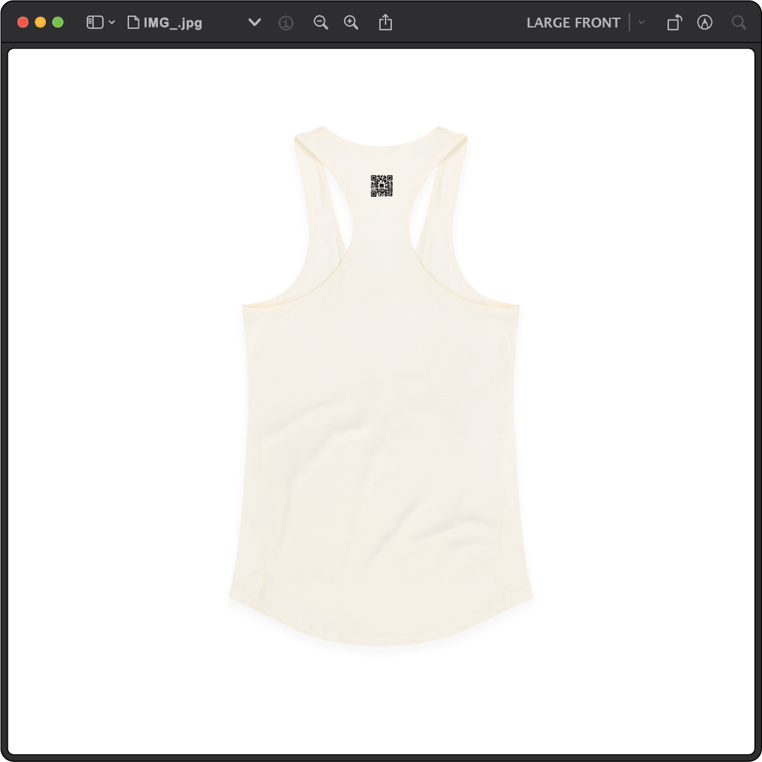 Z_DROPPED - Womens - Cream - Flor De Vida Racer Back Tank. - By: Jose Hurtado