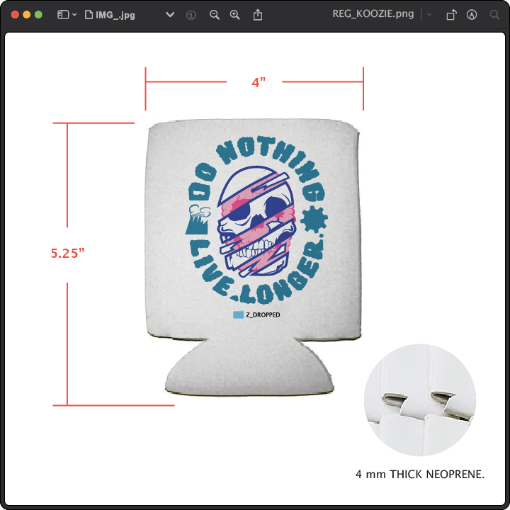 Z_DROPPED - Mens, Unisex, Women - Do Nothing Koozie. - By: Fredy Santiago