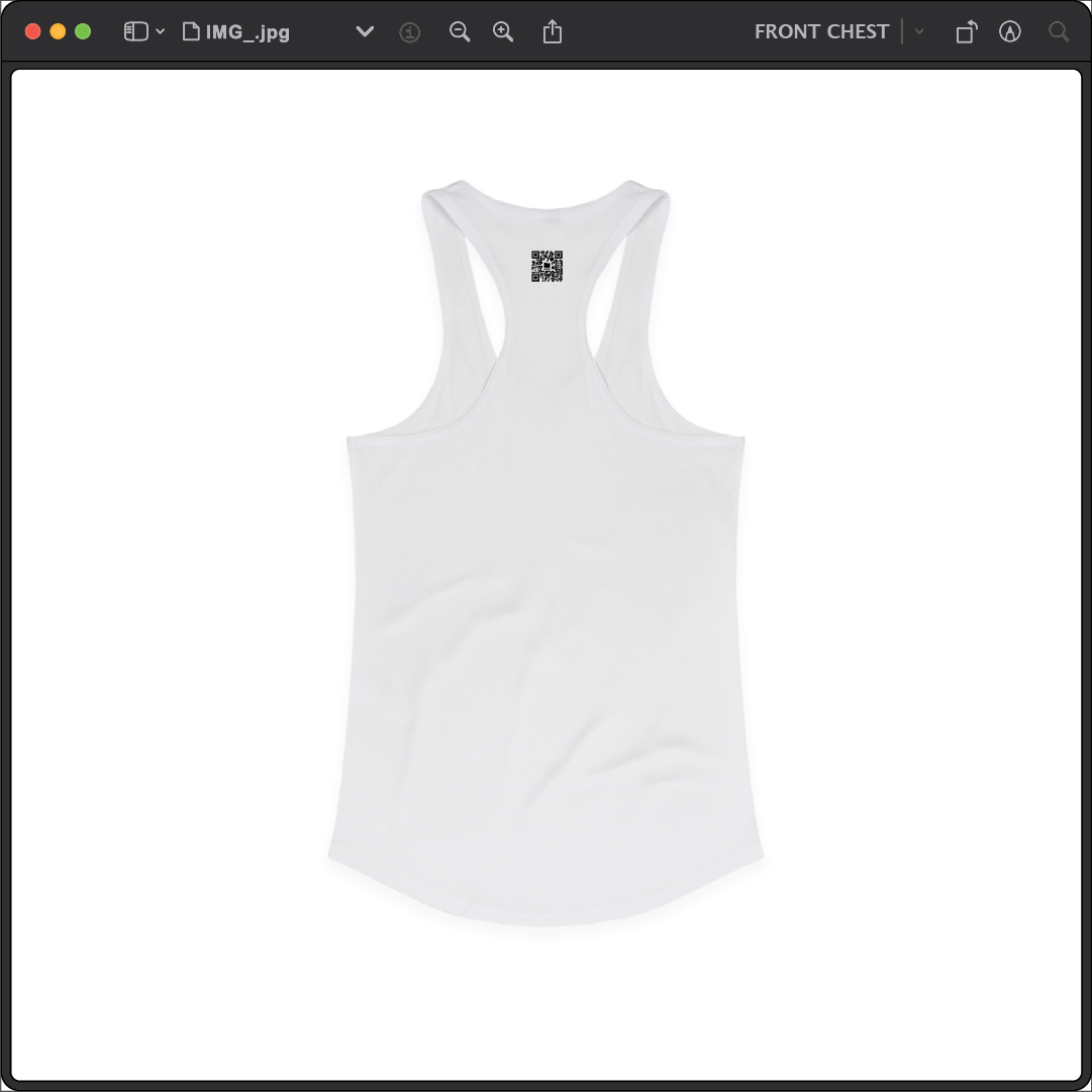 Z_DROPPED - Womens - White - Do Nothing Racer Back Tank.. - By: Fredy Santiago