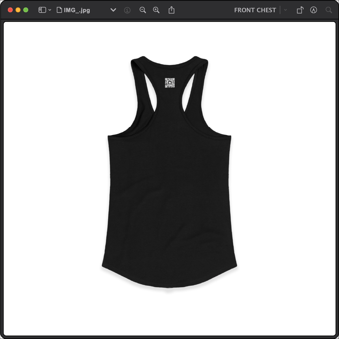 Z_DROPPED - Womens - Black - Do Nothing Racer Back Tank.. - By: Fredy Santiago