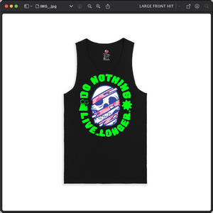 Z_DROPPED - Mens, Unisex - Black - Do Nothing Tank Top. - By: Fredy Santiago