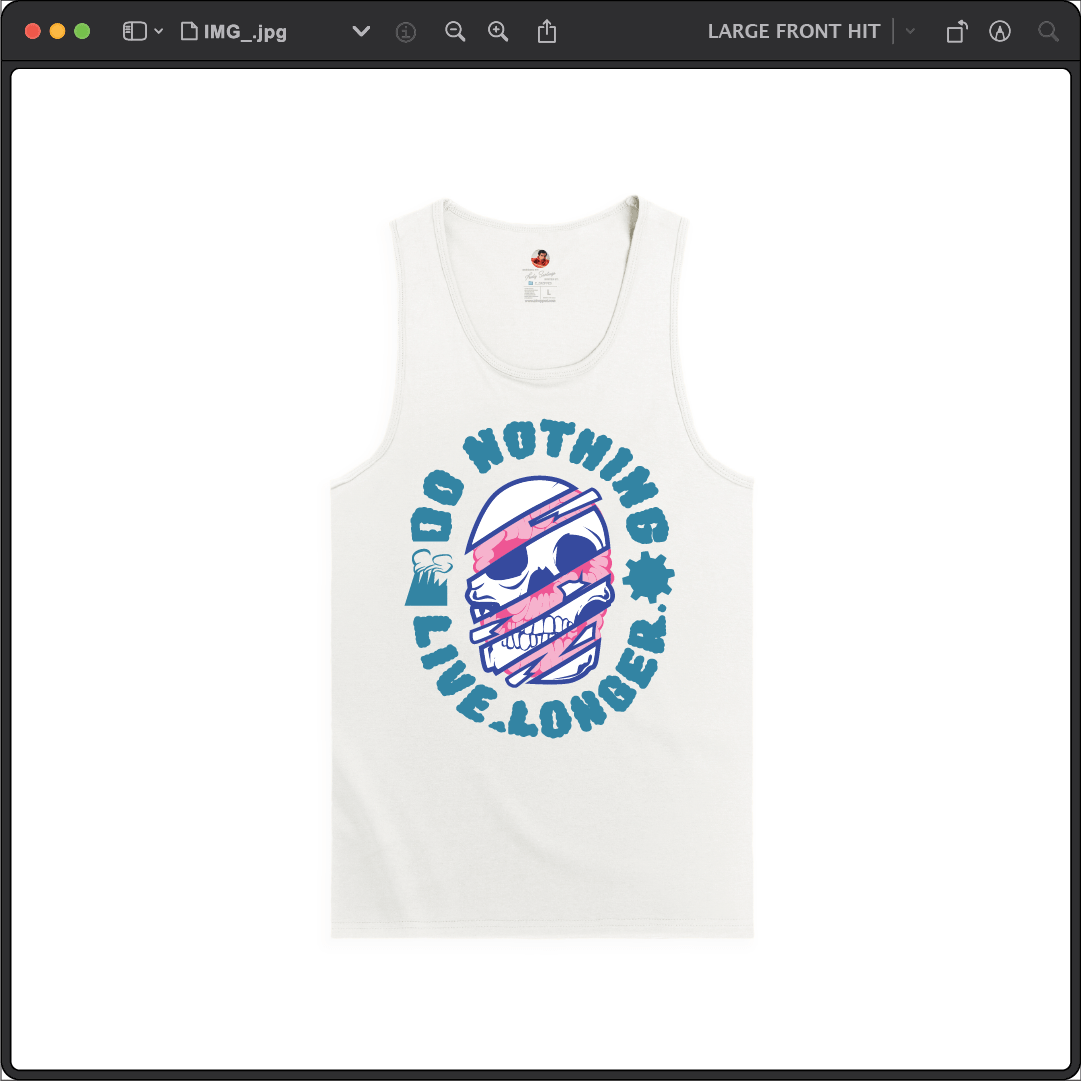 Z_DROPPED - Mens, Unisex - White - Do Nothing Tank Top. - By: Fredy Santiago