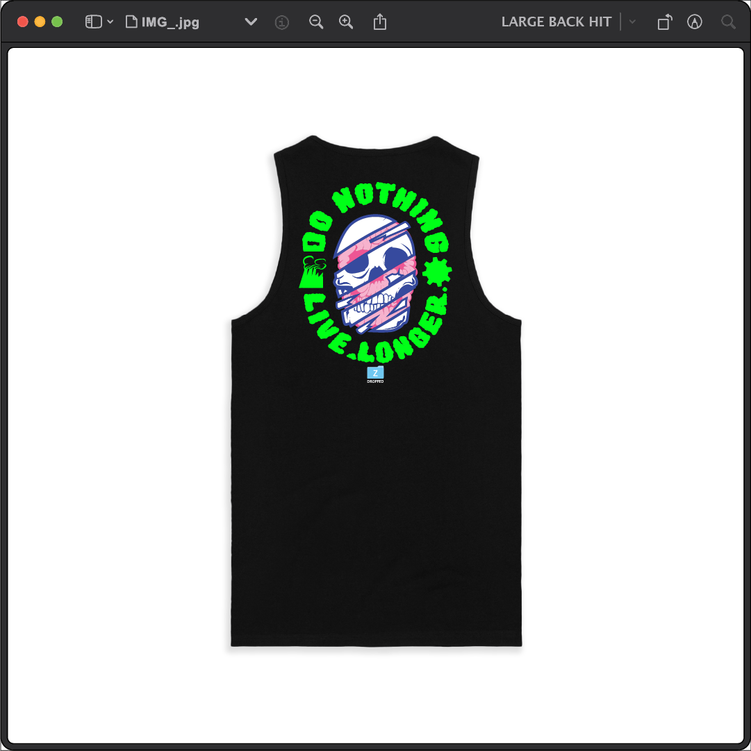 Z_DROPPED - Mens, Unisex - Black - Do Nothing Tank Top. - By: Fredy Santiago