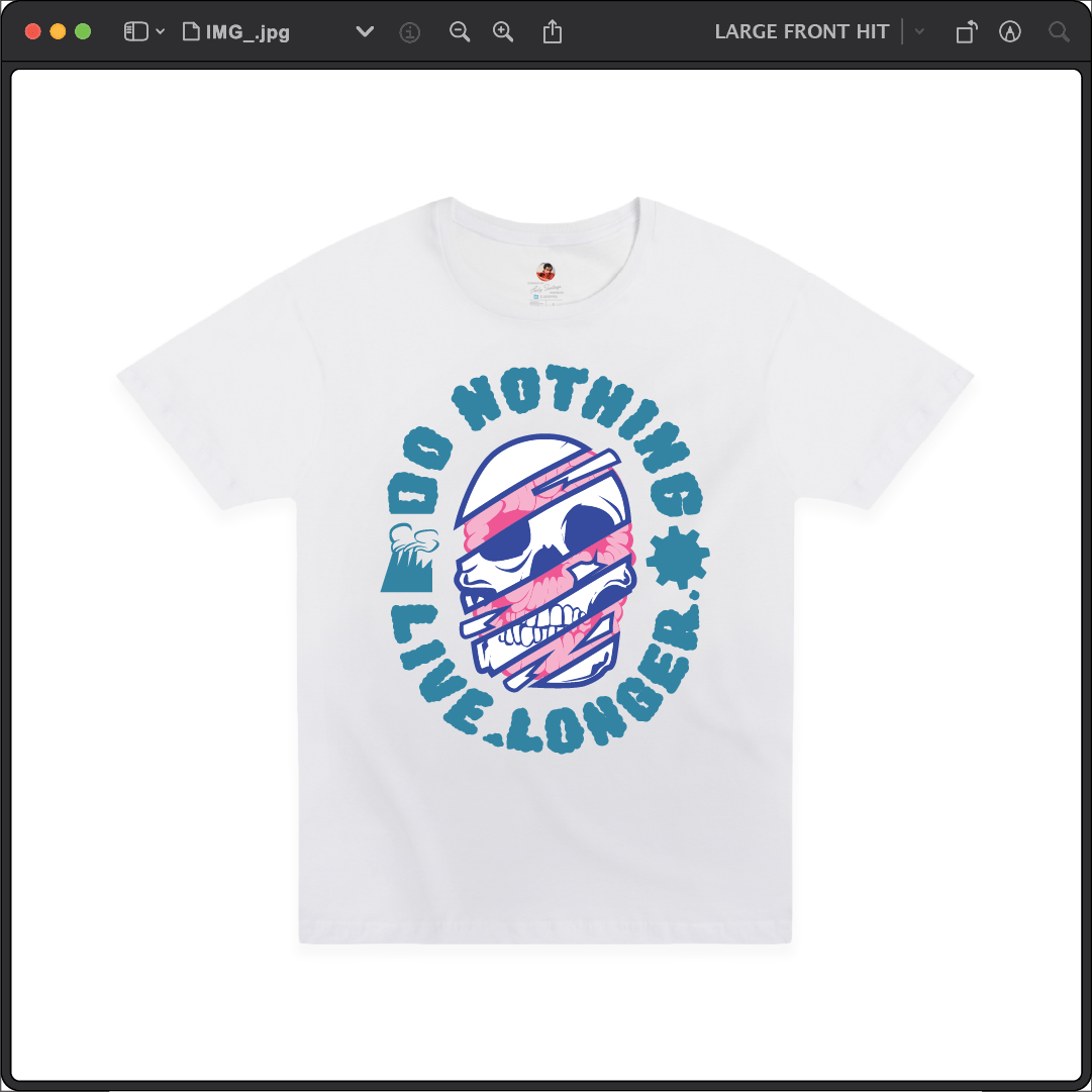 Z_DROPPED - Mens, Unisex - White - Do Nothing Tee. - By: Fredy Santiago